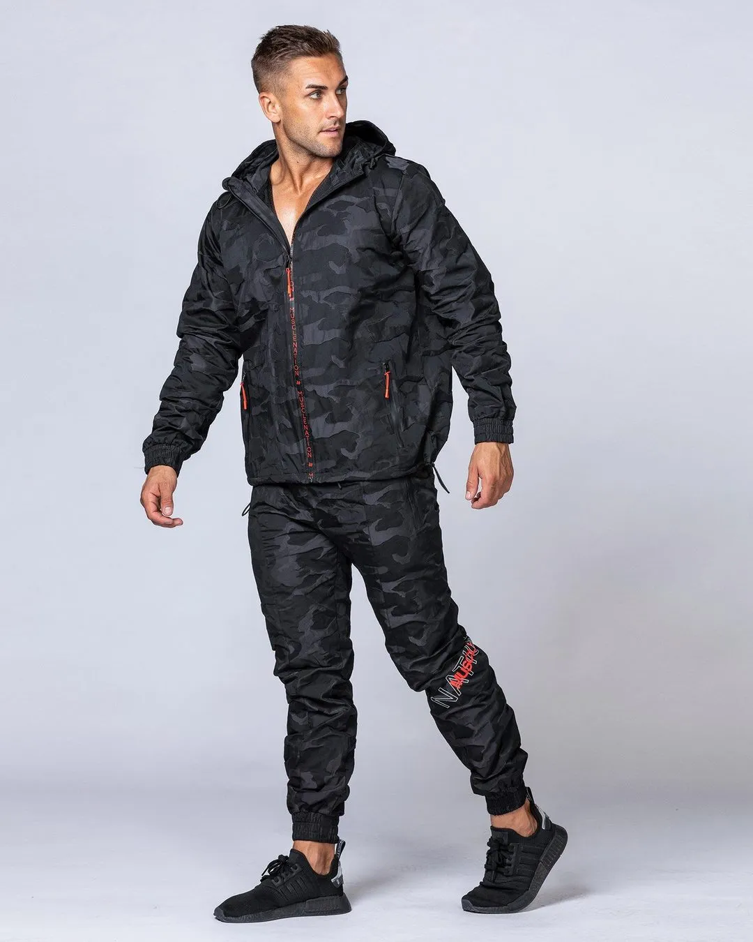 Unisex Tracksuit Pants - Black Camo