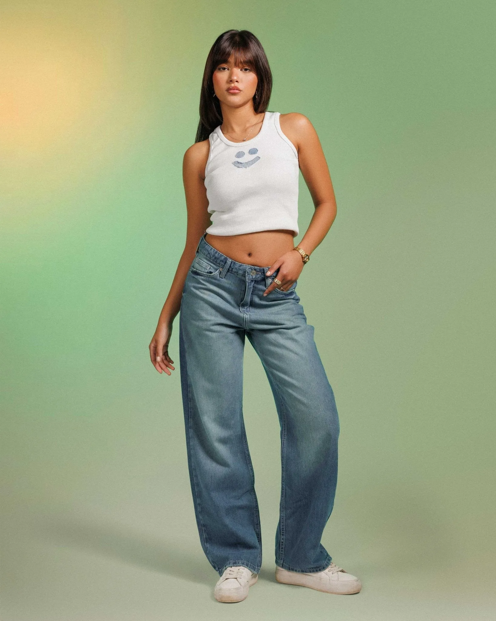 Unisex | Wide Leg - Vintage Deep Blue Jeans