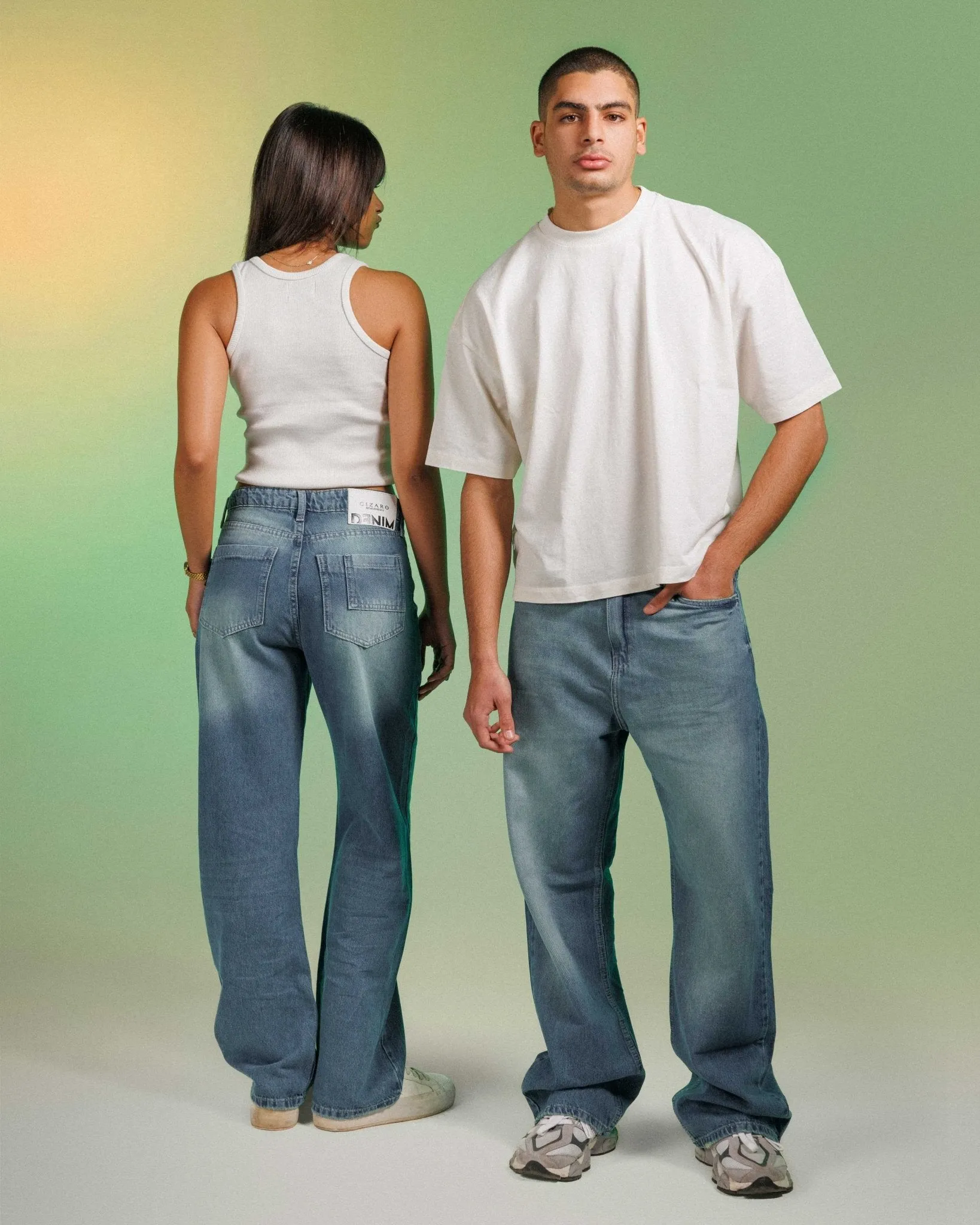 Unisex | Wide Leg - Vintage Deep Blue Jeans