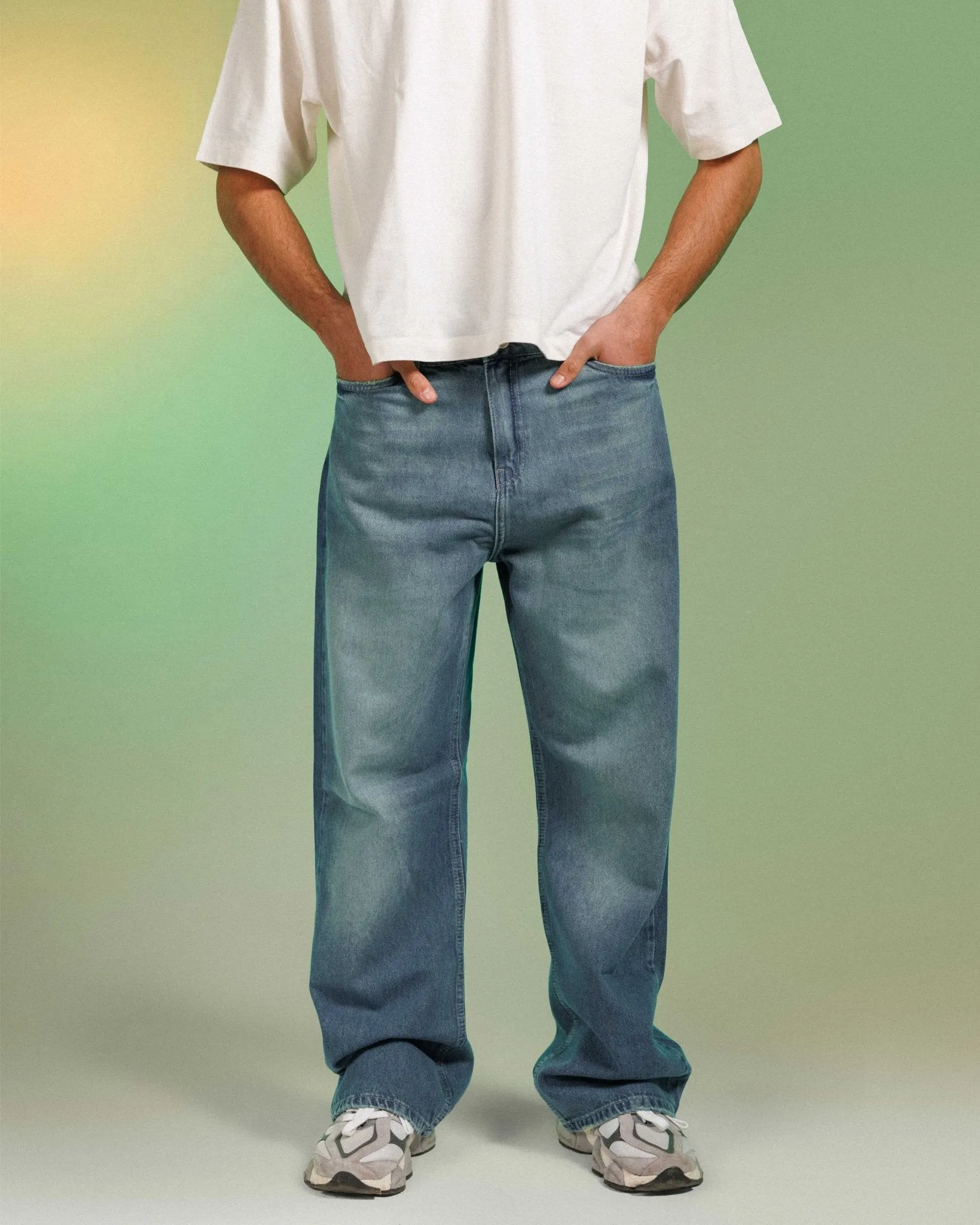 Unisex | Wide Leg - Vintage Deep Blue Jeans
