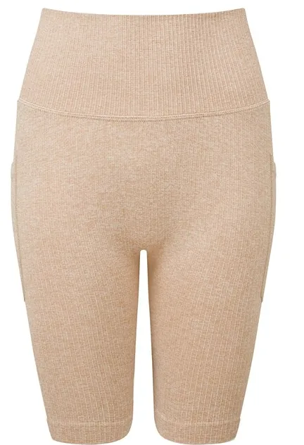 Validate Women’s TriDri® ribbed seamless '3D Fit' cycle shorts Nude