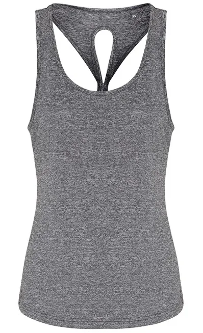 Validate Women's TriDri® yoga knot vest Black melange
