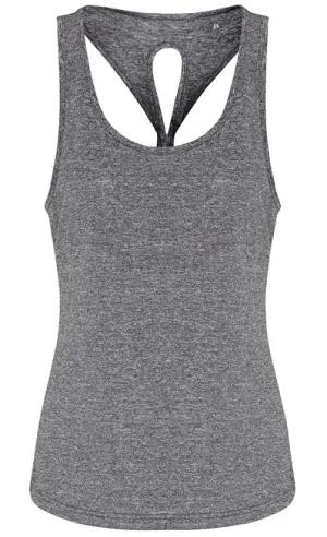 Validate Women's TriDri® yoga knot vest Black melange