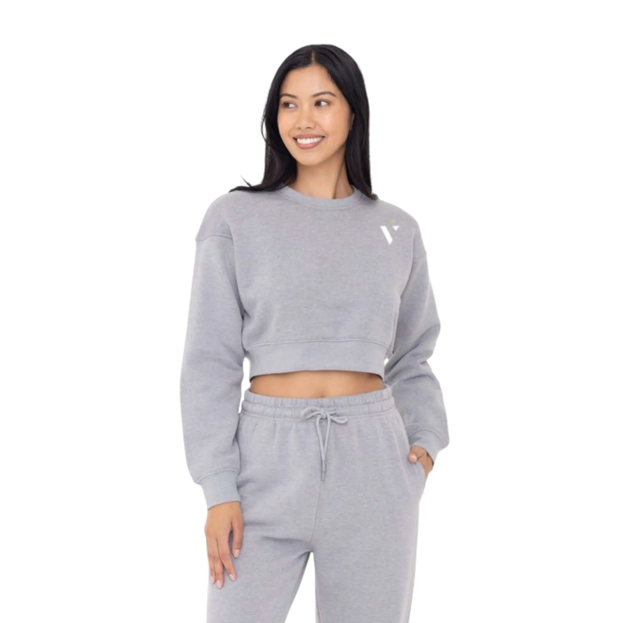 Vida Cropped Sweatshirt - Gray