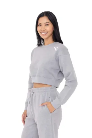 Vida Cropped Sweatshirt - Gray