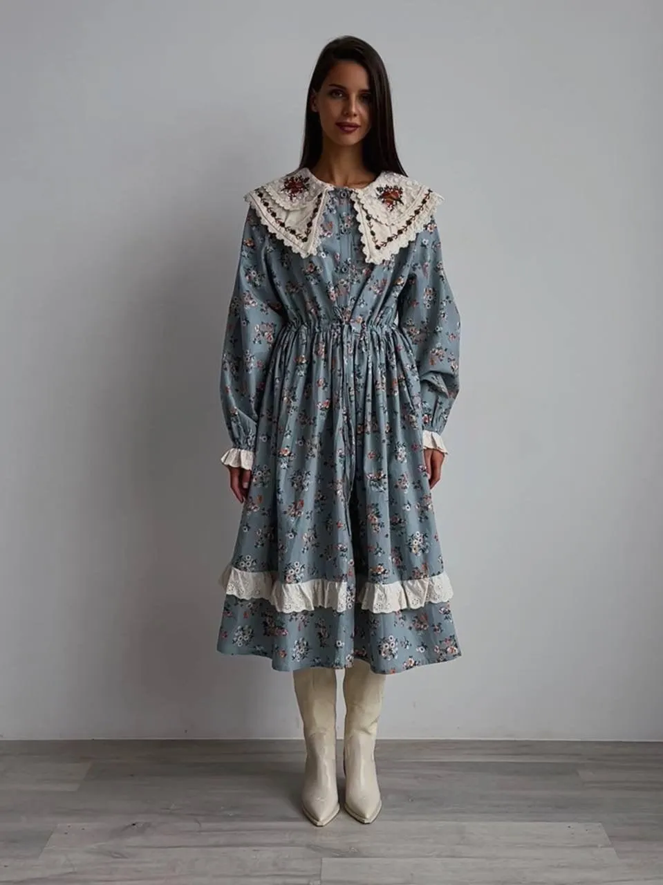Vintage-Style Floral Dress