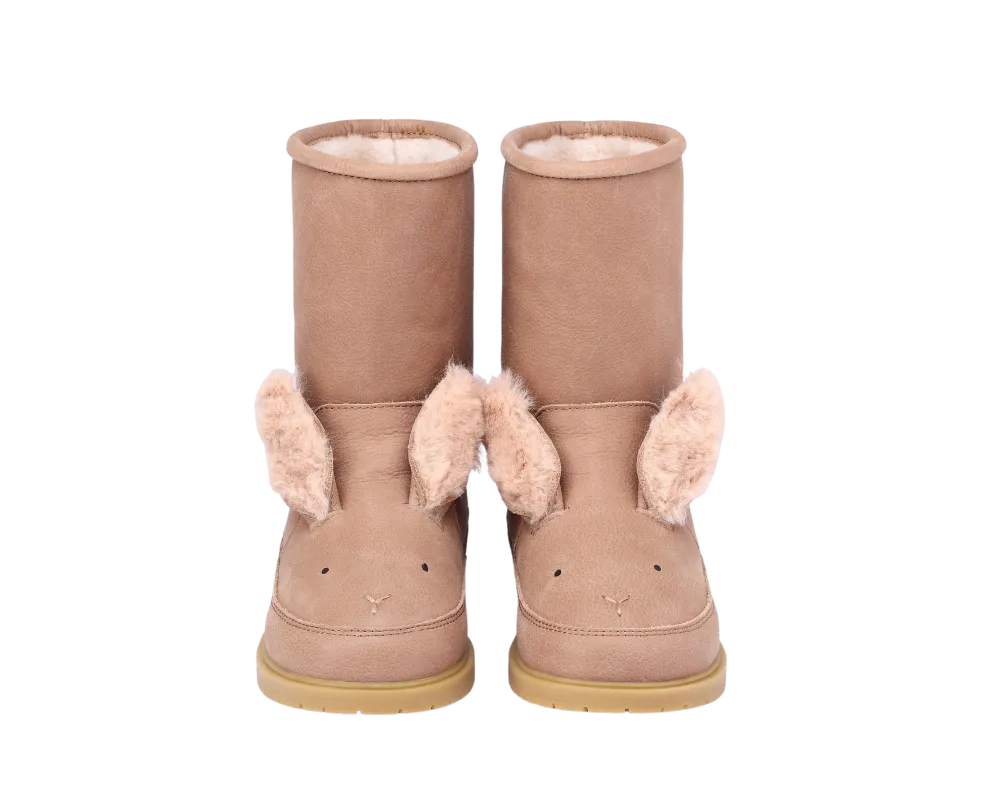 Wadudu Exclusive Boots | Fluffy Bunny | Hazelnut Leather