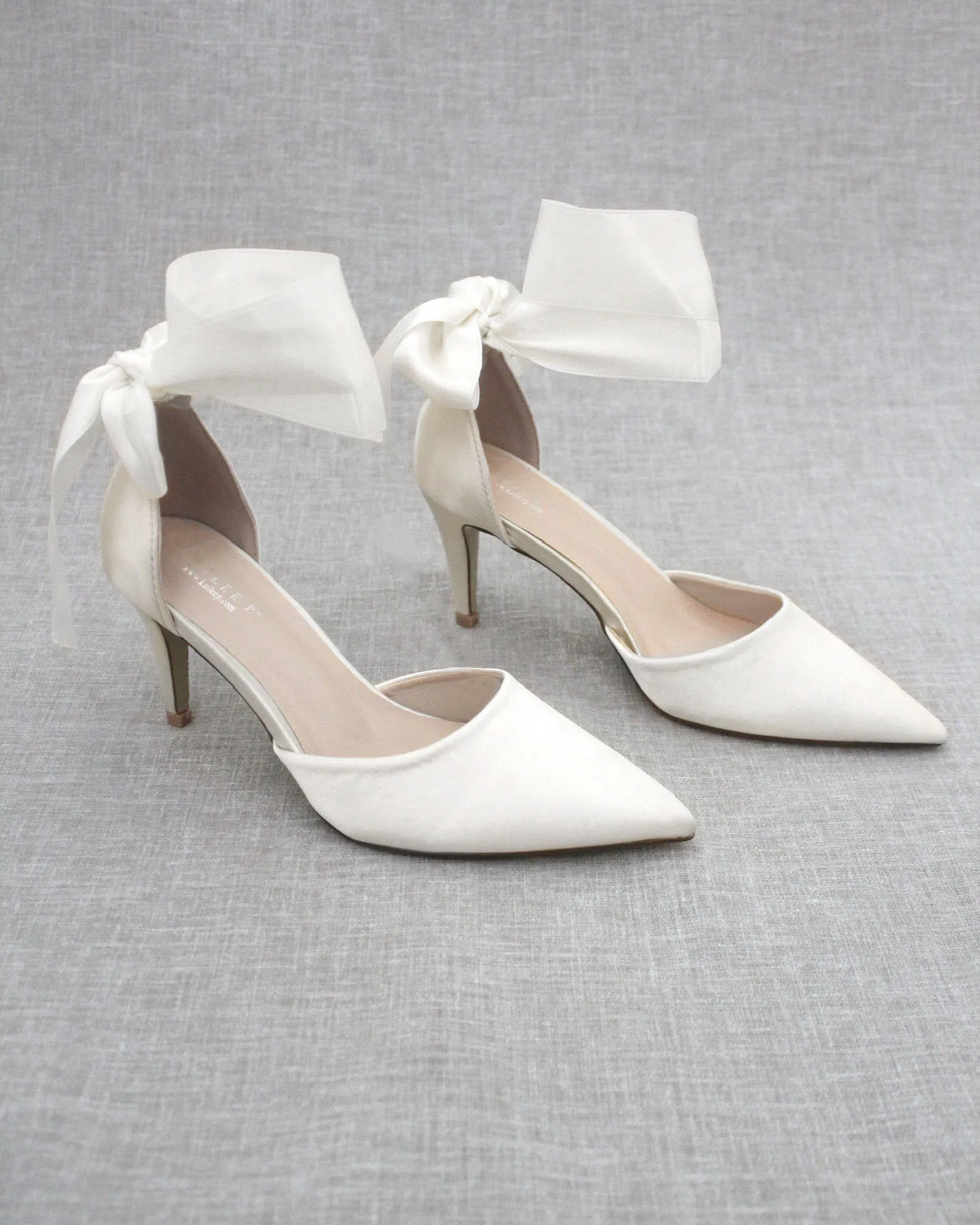 Wedding Heels With Ankle Ribbon