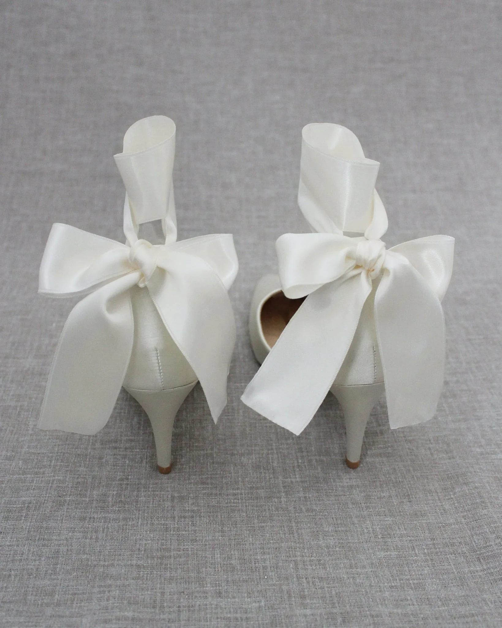 Wedding Heels With Ankle Ribbon