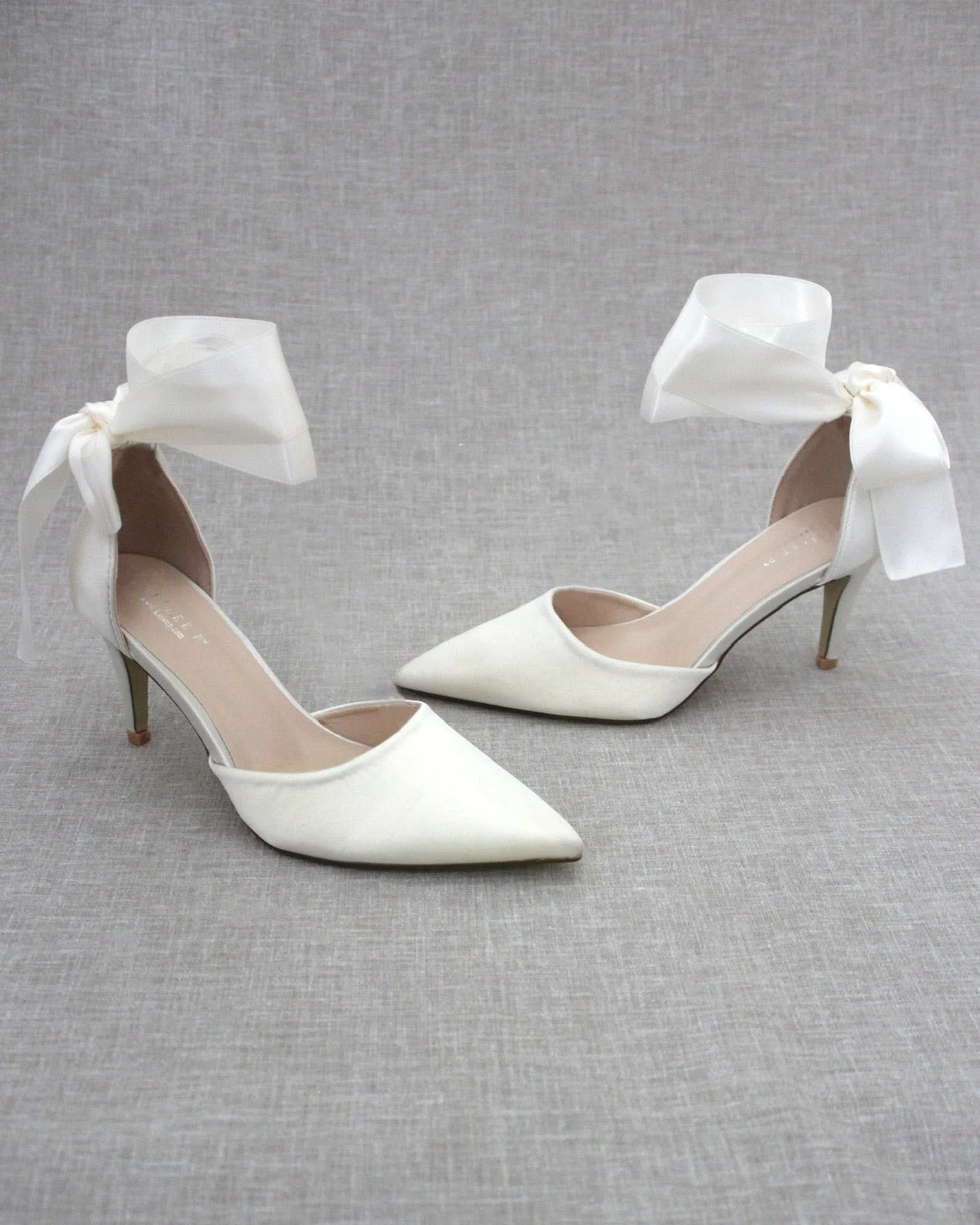 Wedding Heels With Ankle Ribbon
