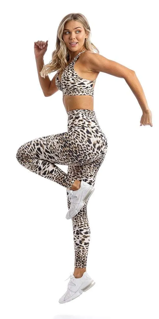 White Cheetah Scrunch Bum Leggings