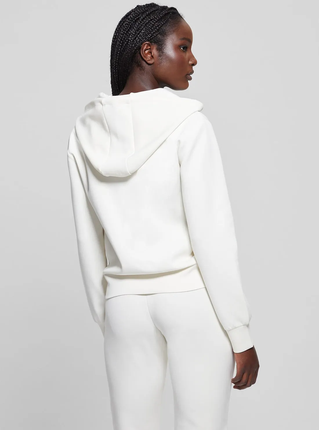 White Olympe Hoodie Jacket