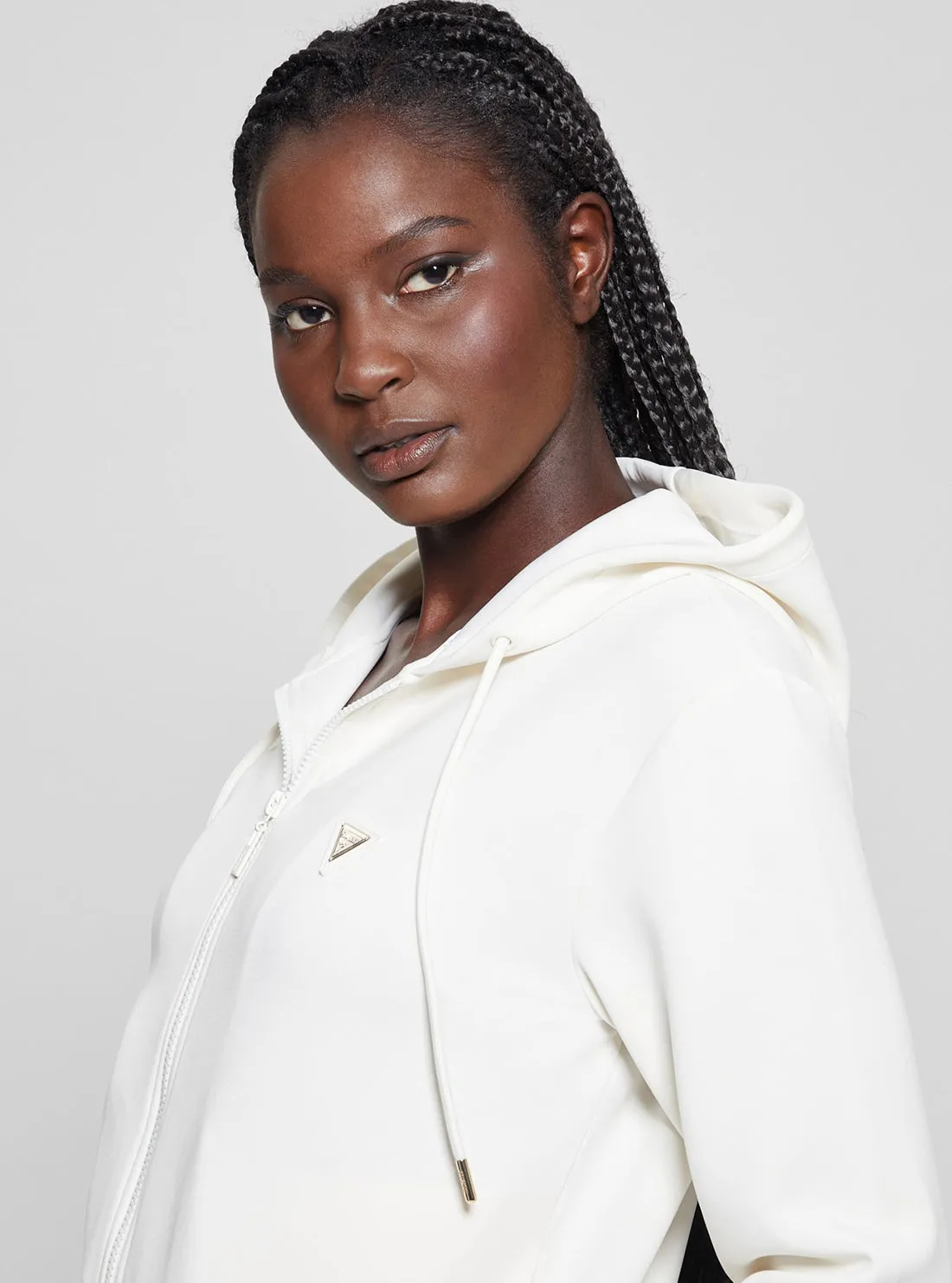 White Olympe Hoodie Jacket