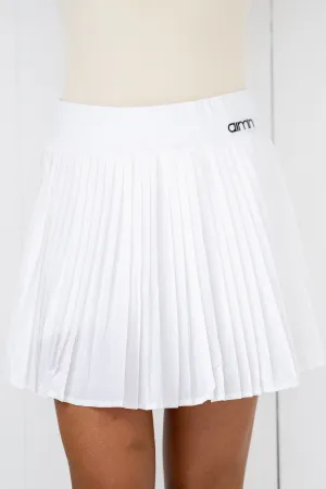 White Pleat Skort