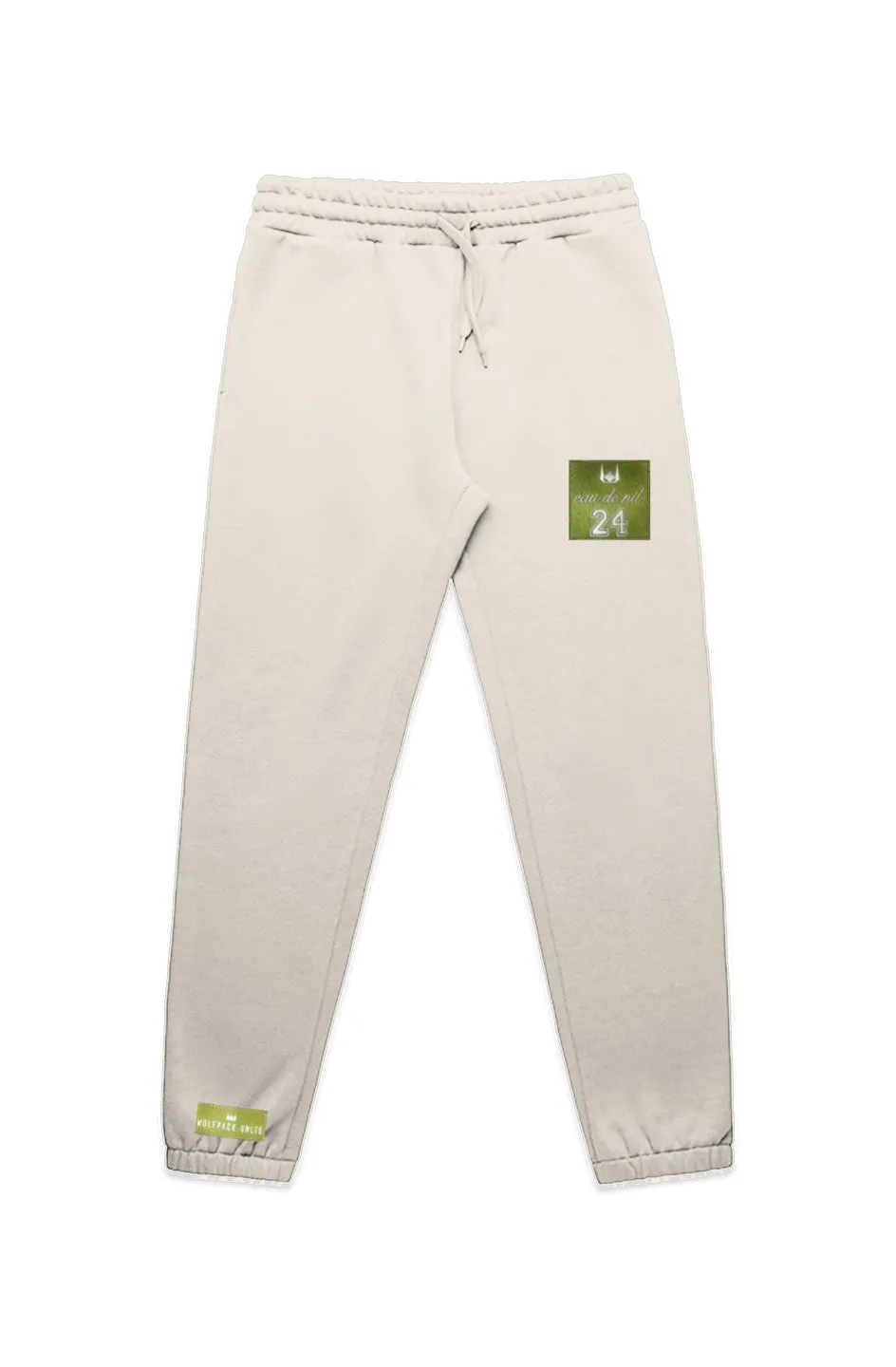 WOLFPACK UNLTD PREMIUM STENCIL TRACK PANTS | ECRU BEIGE