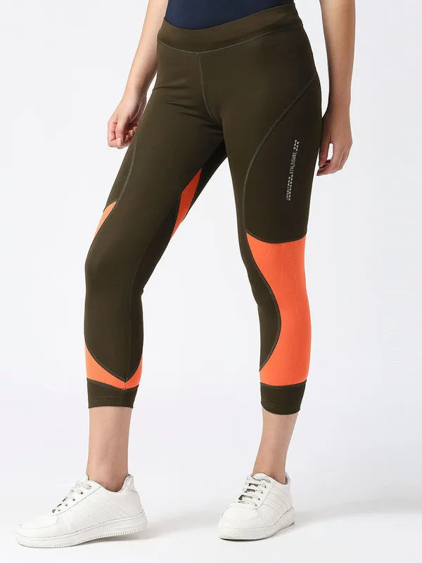 Women Olive Solid Capris-GAMBIT-Olive