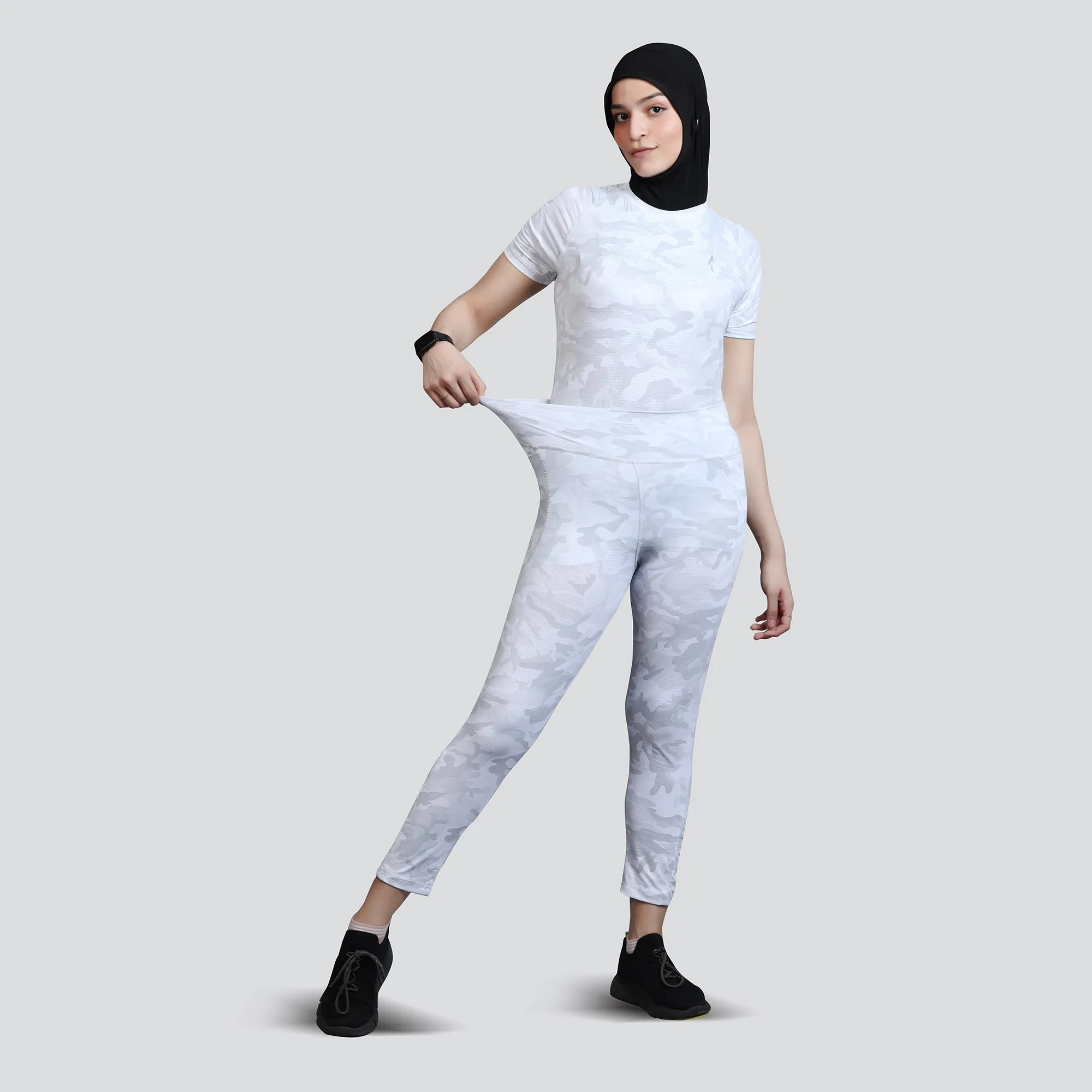 Women’s Camo Activewear Tracksuit - White
