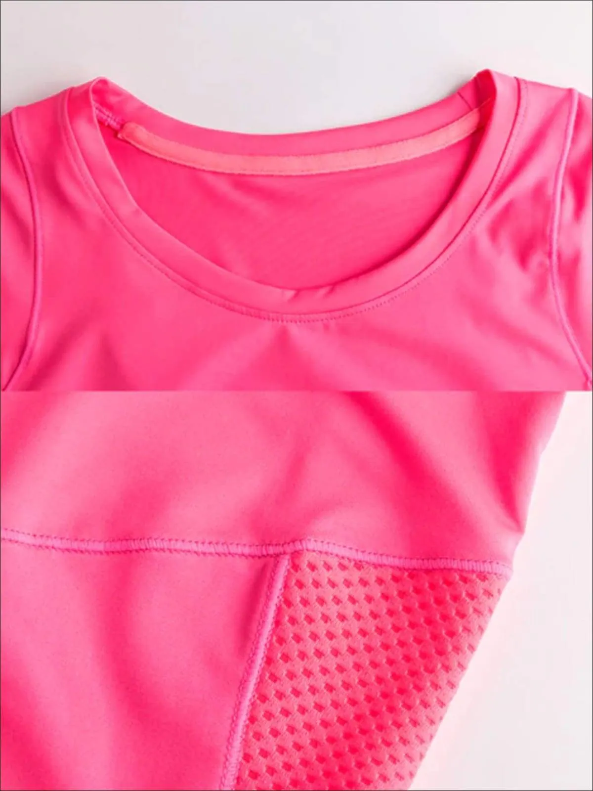 Women's Perforated Detail Workout Top & Leggings Set