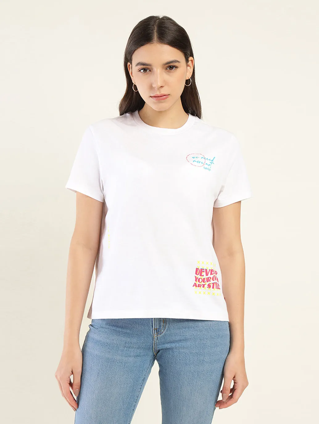 Women's Typography Relaxed Fit T-Shirt
