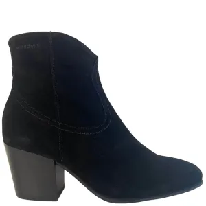 Wonders Black Suede Western Boots