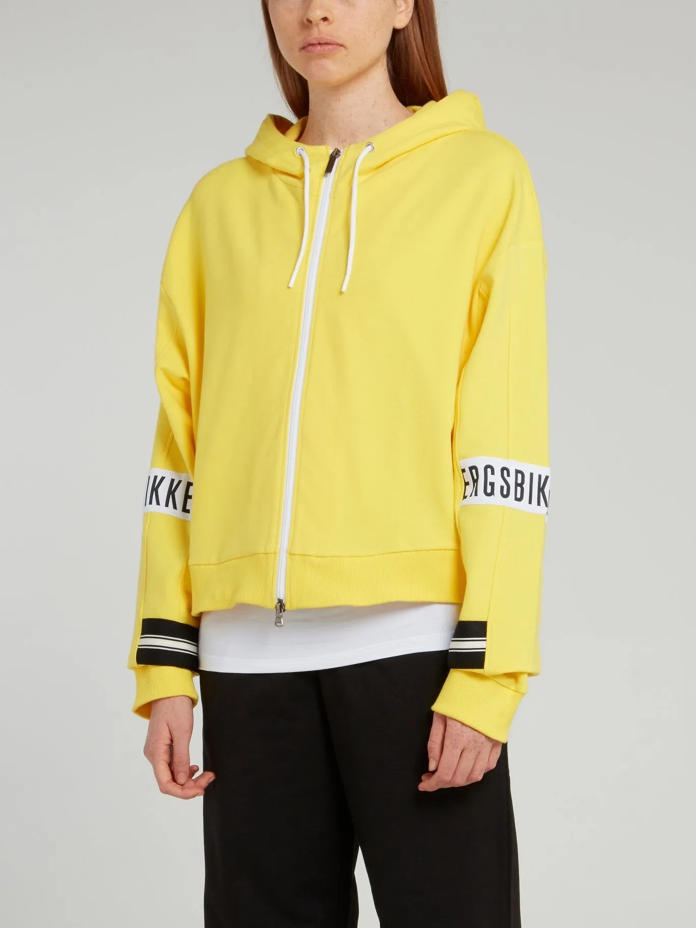 Yellow Logo Sleeve Sweat Jacket
