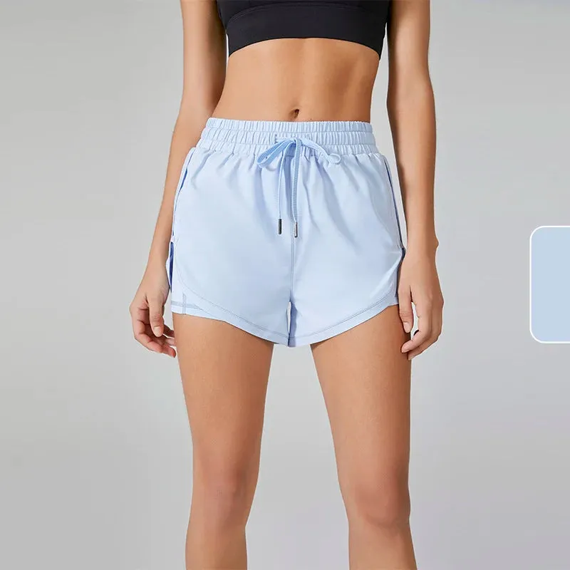 Yoga Shorts Women Fitness Top - Spandex Neon Elastic Running Workout Short Leggings for Ladies, Gym Sport Shorts Fitness Sportswear