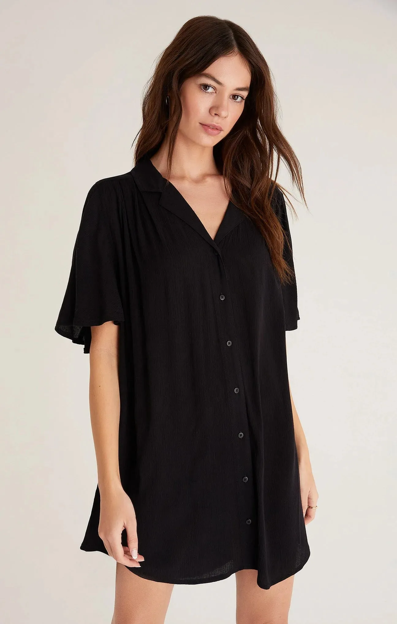 Z Supply Jayce Button Down Mini Shirt Dress