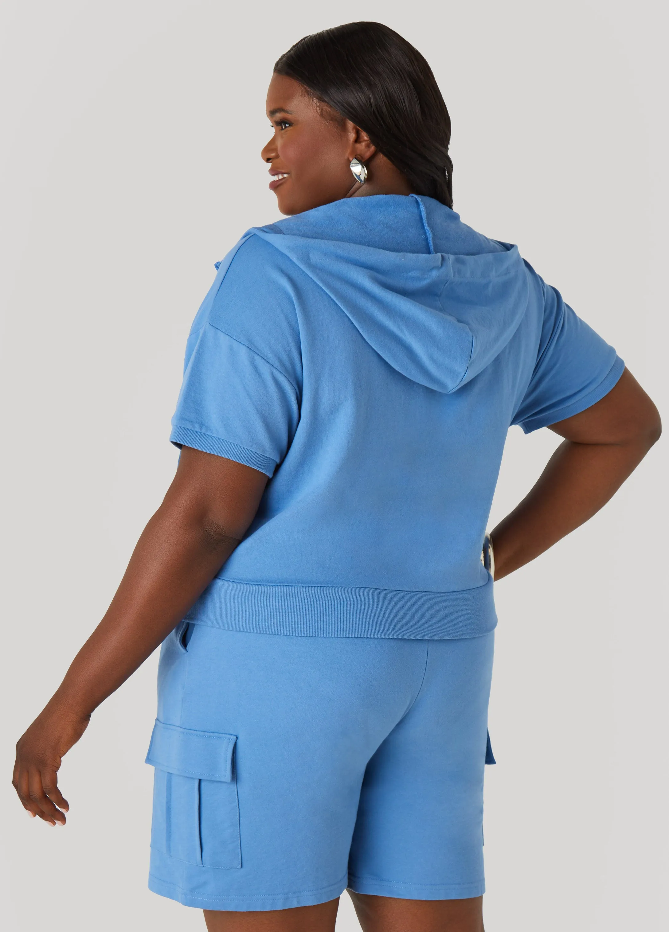 Zip Front French Terry Hoodie
