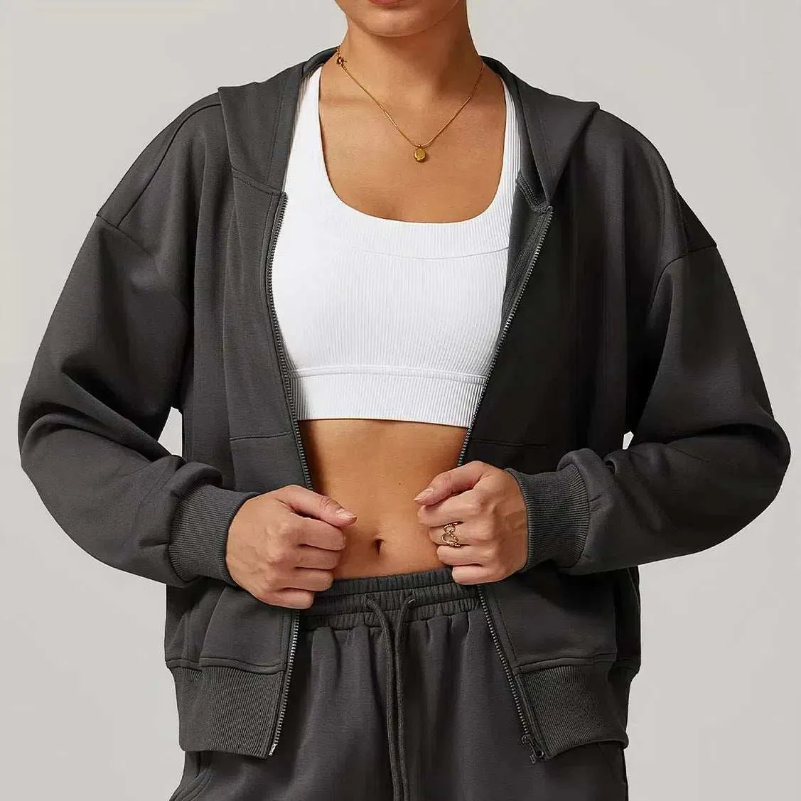 Zip Up Workout Sweatshirts Hoodies