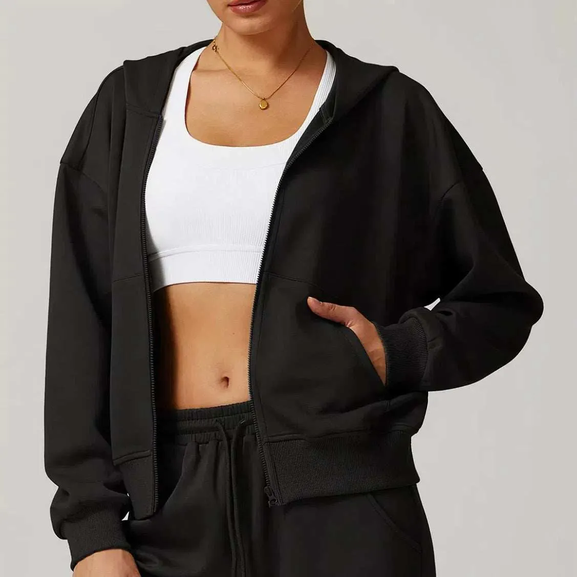Zip Up Workout Sweatshirts Hoodies
