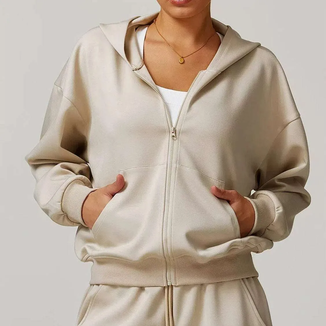Zip Up Workout Sweatshirts Hoodies
