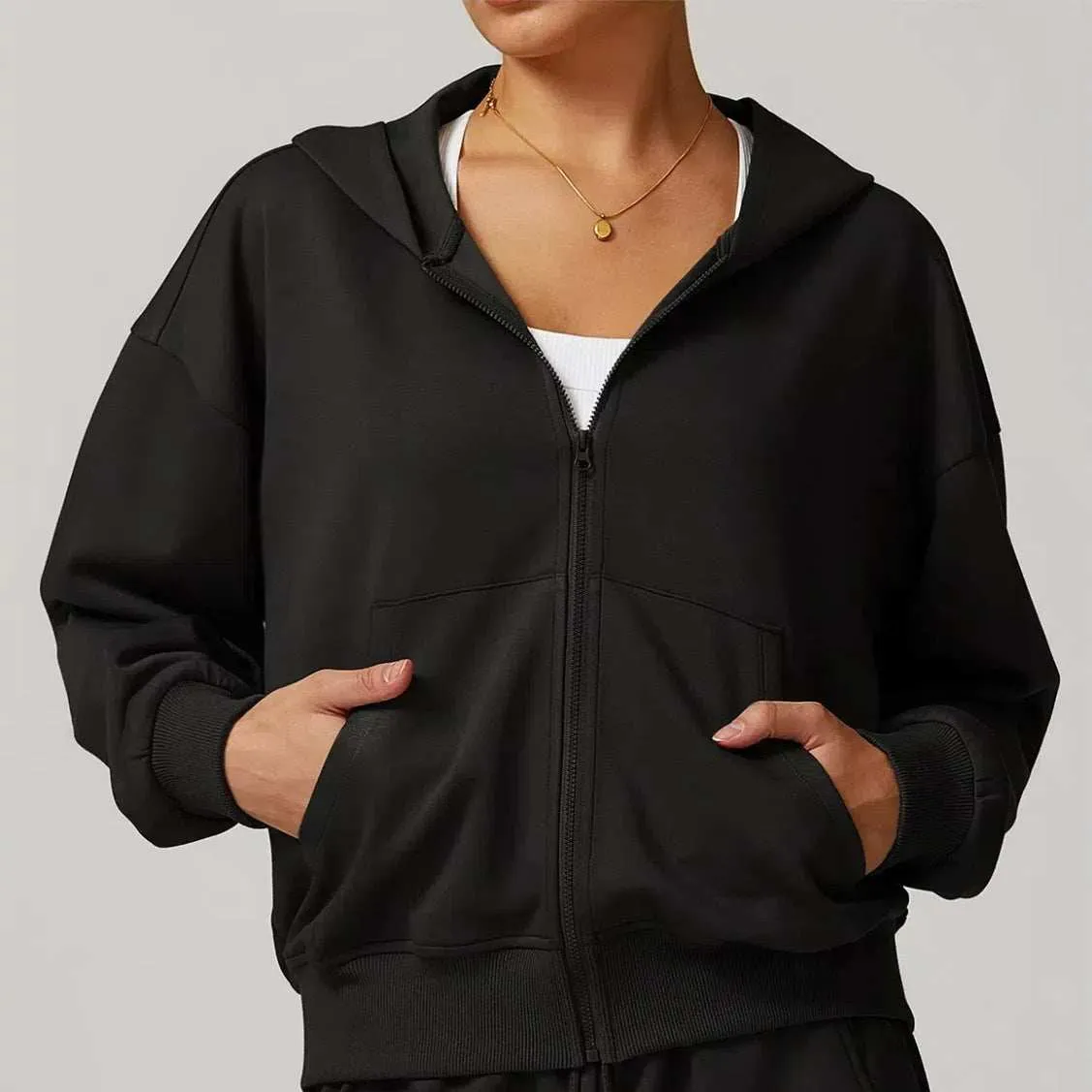 Zip Up Workout Sweatshirts Hoodies