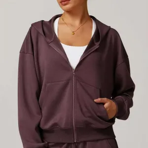 Zip Up Workout Sweatshirts Hoodies