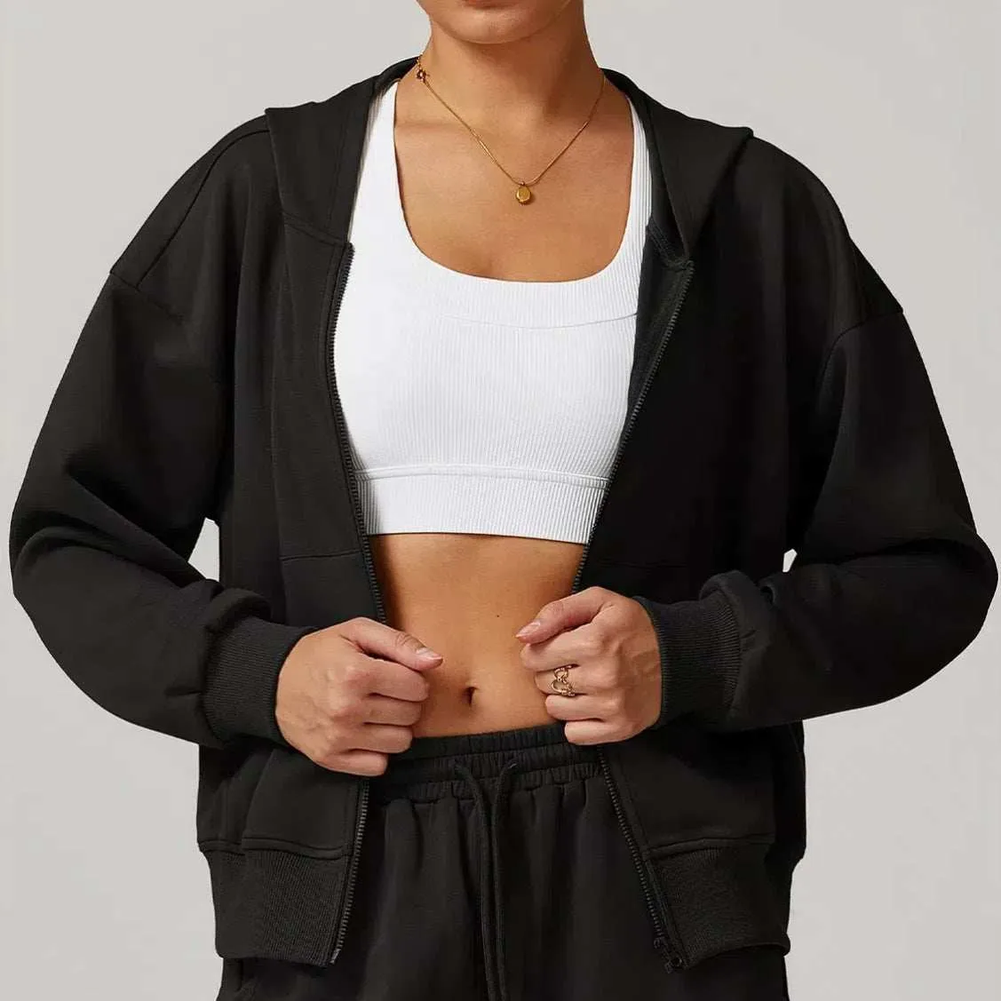 Zip Up Workout Sweatshirts Hoodies