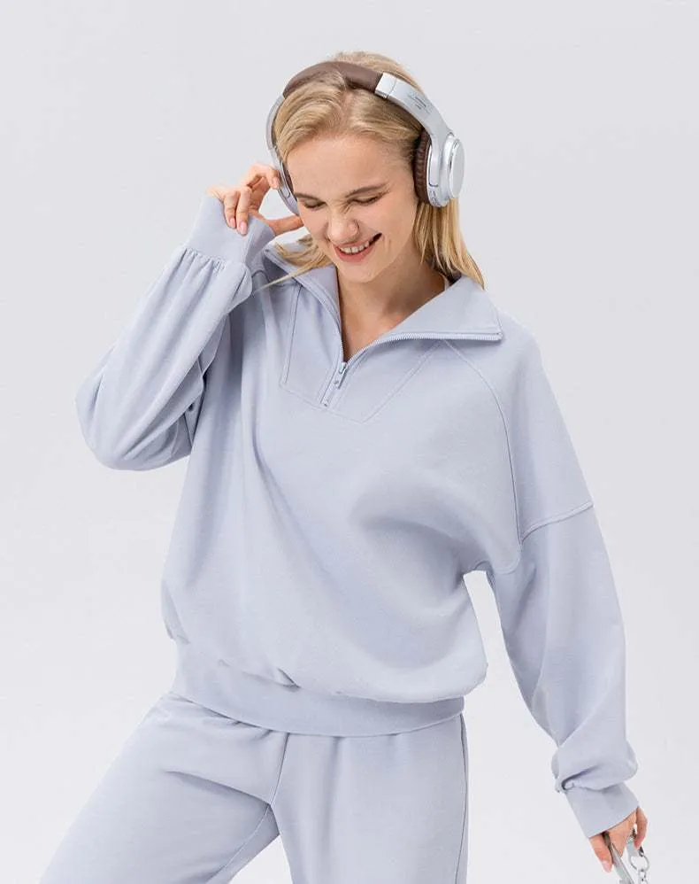 Zip Workout Hoodless Sweatshirt