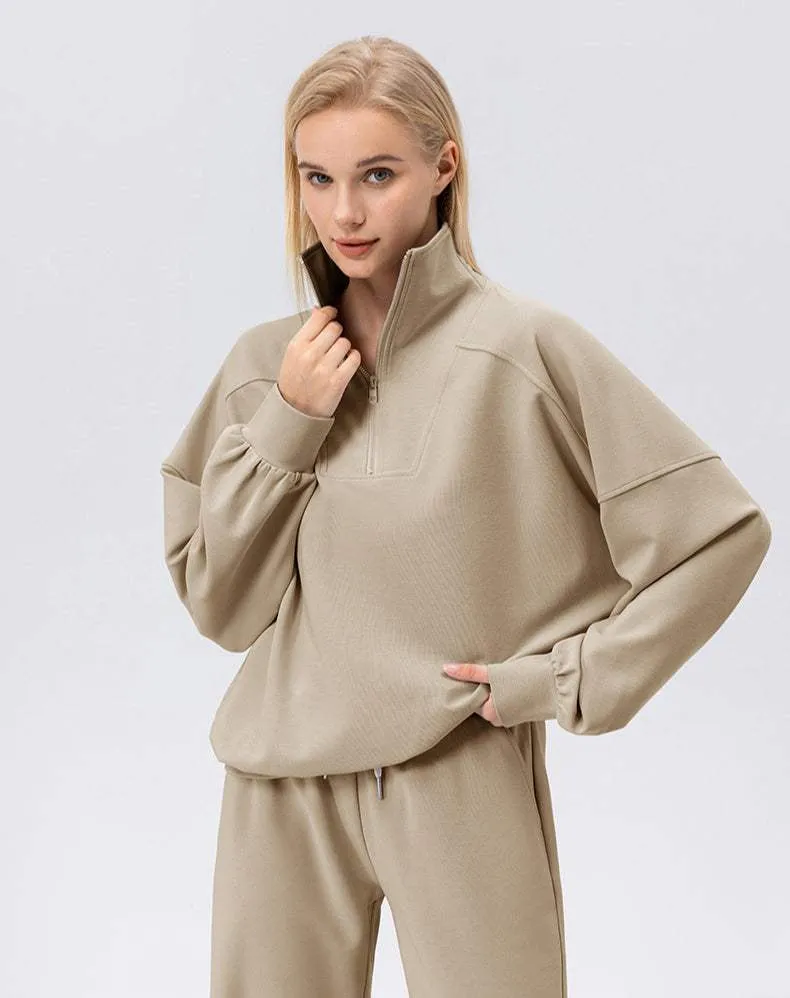 Zip Workout Hoodless Sweatshirt