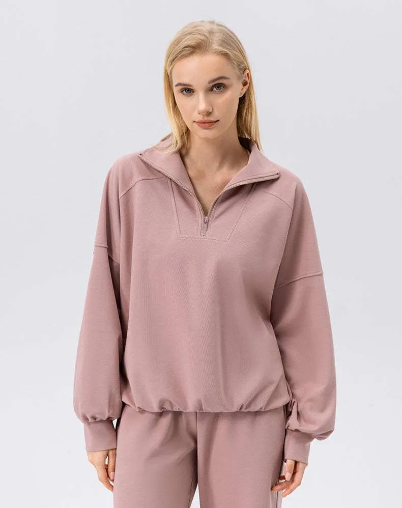Zip Workout Hoodless Sweatshirt